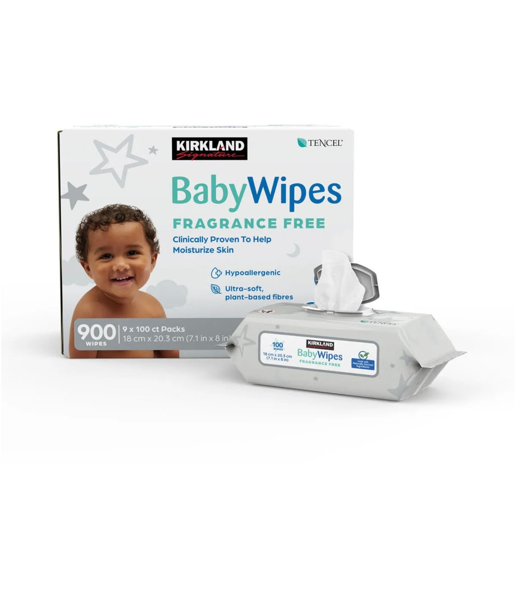 Kirkland Signature Baby Wipes Fragrance-Free, 900-count – Big