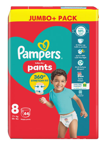 Pampers Baby Dry Nappy Pants Size 8 Jumbo 17+ kg