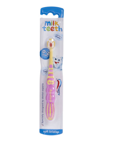 Aquafresh Milk Teeth 0-2 Years Soft Bristles Kids Toothbrush - Pink