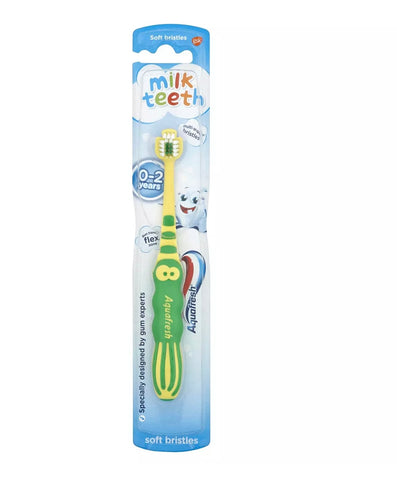 Aquafresh Milk Teeth 0-2 Years Soft Bristles Kids Toothbrush - Green