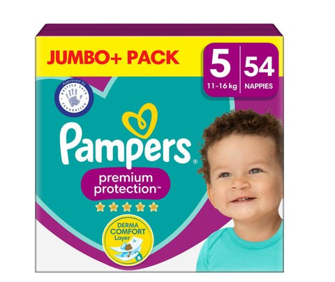 Pampers Premium Protection Jumbo Pack size 5