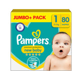 Pampers New Baby Nappies Size 1 - Jumbo+ (80pcs)