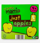 Mamia Organic Baby Food Just Apples Puree Vegan Vegetarian 4+ Months/ 5 x 90g