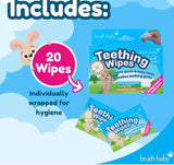 Brush-baby Biodegradable Teething Wipes From Birth