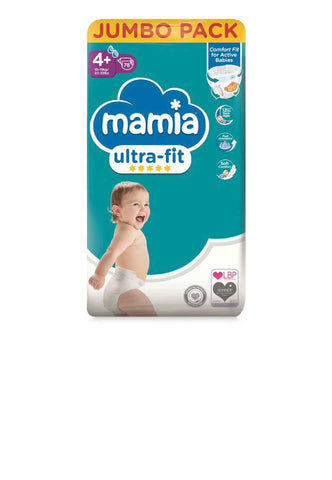 Mamia Ultra Fit Nappies Size 4+ Jumbo Pack (78 Count)