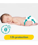 Pampers Premium Protection New Baby Size 1 Monthly Pack + Pampers Harmonie Aqua Baby Wipes