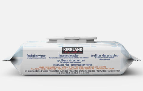 Kirkland Signature Pre-moistened Flushable Wipes, 640 Count – Big