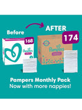 Pampers Baby Premium Protection Size 4 - Monthly Pack - 174pcs