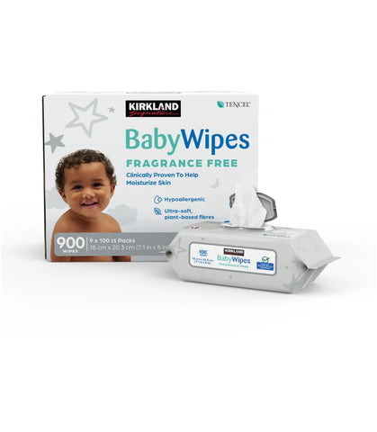 Kirkland Signature Baby Wipes Fragrance-Free, 900-count