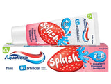 Aquafresh Kids Toothpaste, Splash 3-8 years Strawberry & Mint Flavour 75ml (Pack of 2)