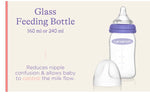 Lansinoh glass feeding bottle 240ml with natural wave teat