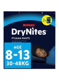 Huggies DryNites Dry Nights Pyjamas Boys 30-48kg Bed Nappy 8-13Year Pack 26 Pants