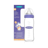 Lansinoh glass feeding bottle 240ml with natural wave teat