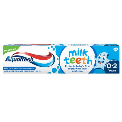Aquafresh Milk Teeth Toothpaste, 0-2 Years, 50ml (Pack of 2)
