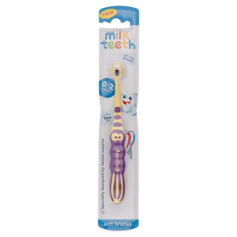 Aquafresh Milk Teeth 0-2 Years Soft Bristles Kids Toothbrush - Purple