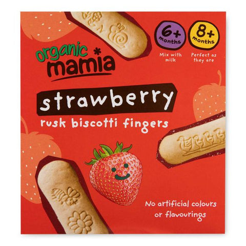 Mamia Strawberry Rusk Biscotti Fingers 100g- PACK of 2