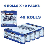 Kirkland Signature Triple Satin 3-Ply Toilet Tissue,40 Rolls