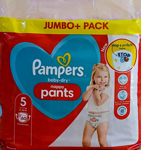 Pampers Baby Dry Nappy Pants Size 6 - Jumbo Plus Pack - 54pcs