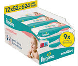 Pampers Baby Wipes Sensitive 12 x 52 per box