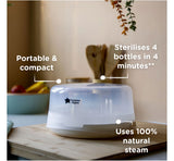Tommee Tippee Closer to Nature Microwave Steam Steriliser - White