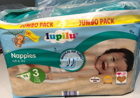 Lupilu Jumbo Pack Size 3 - (Count 98)