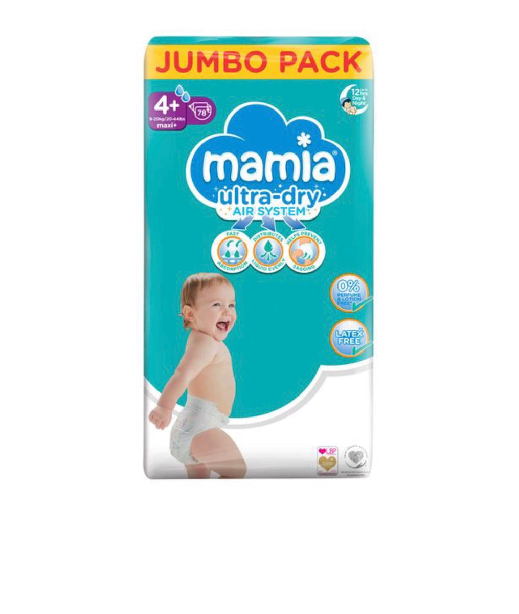 Mamia Ultra Fit Nappies Size 4+ Jumbo Pack (78 Count) – Big Bargains ...